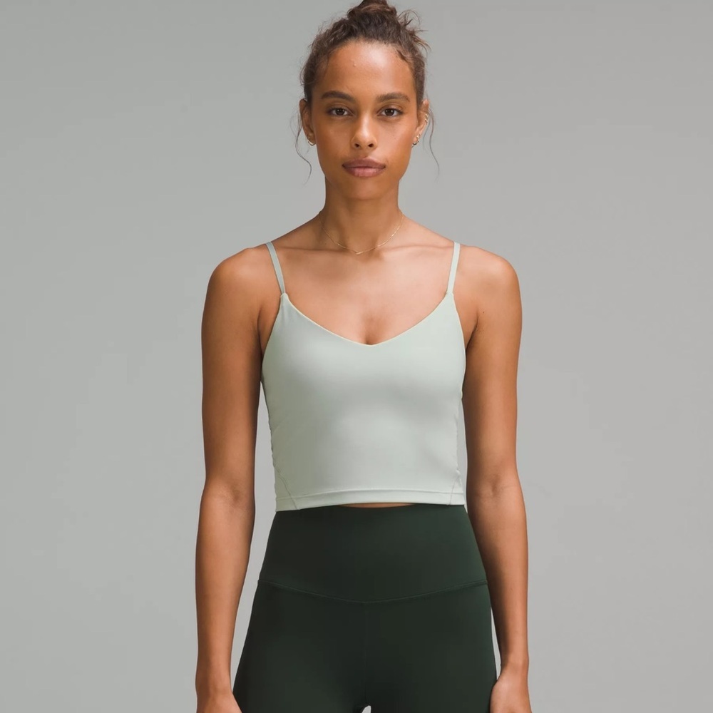 NWT Lululemon Align Cropped Cami Tank Top in Sage Green Size 14